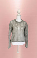 Open knit pullover