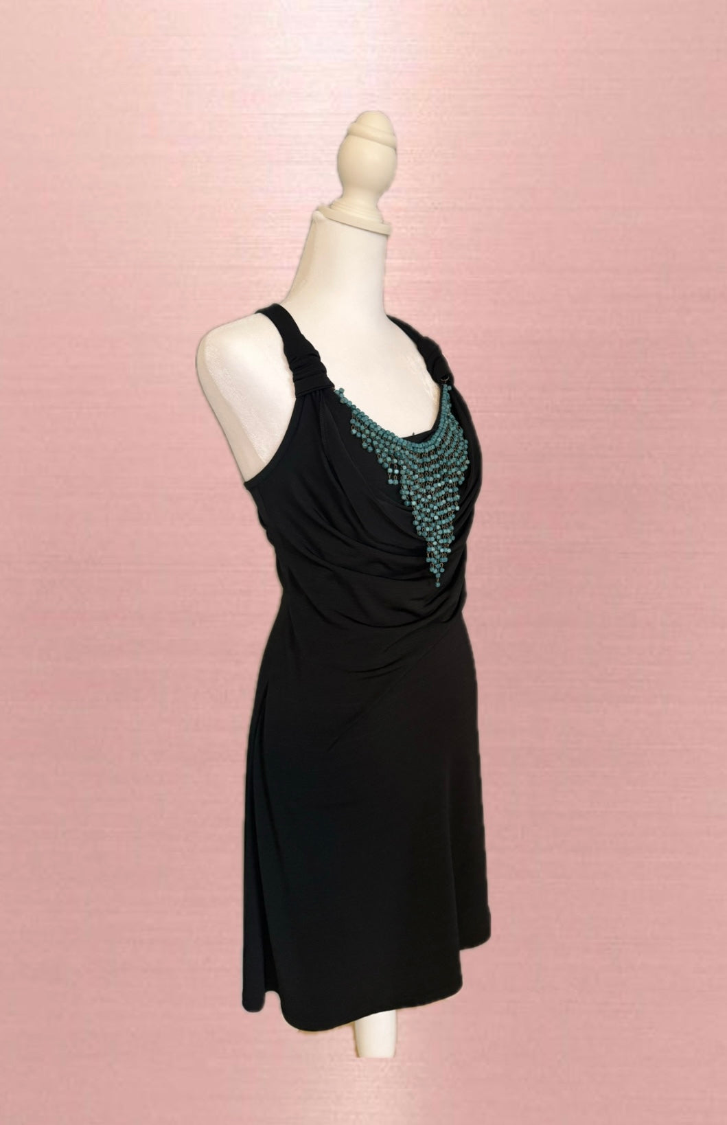 Turquoise beaded dress